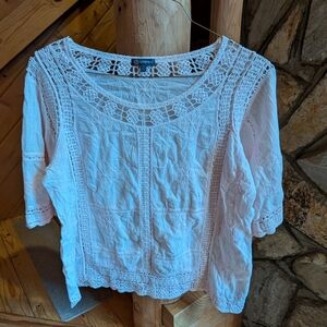 Democracy pink Lace Blouse